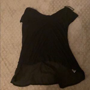 black top with a clear but black bottom